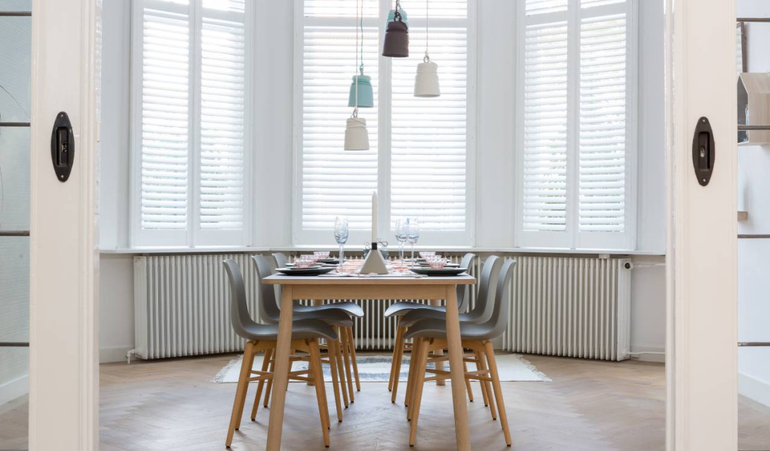 Shutters in de woonkamer - wit - JASNO