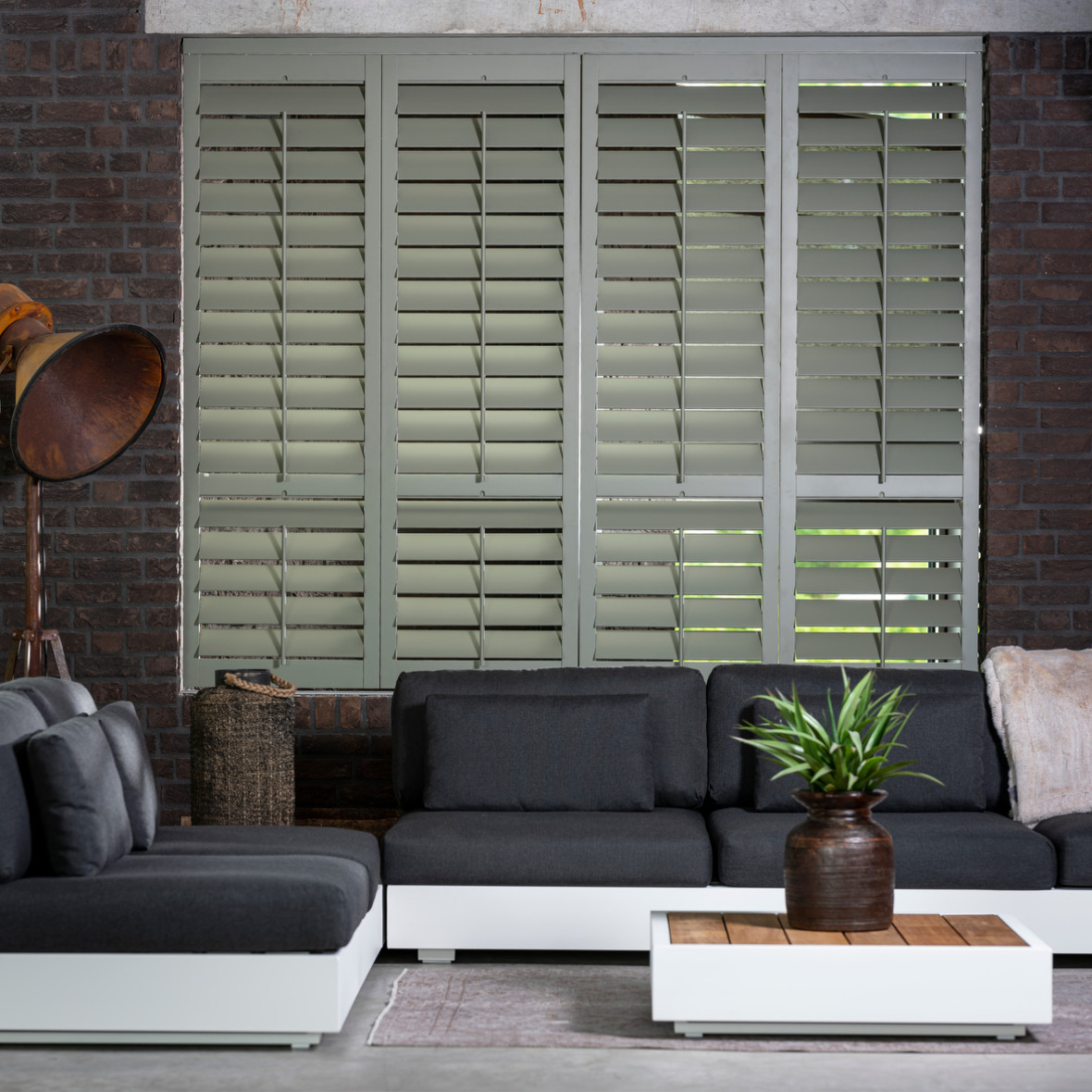 Groene shutters Interieurstek